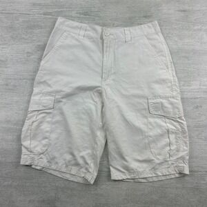 Vintage Y2K‎ No Fear Cargo Shorts Size 32 White Baggy Skater